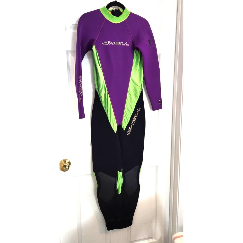 ONeill Wetsuit Women Size 10T Purple Black Full Body Scuba Diving Surf Suit